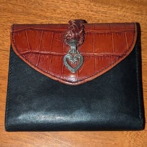 Brighton leather wallet with croc embossed brown leather. Excellent condition